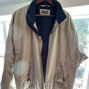 Men’s Orvis Tan/Khaki Fleece lined Bomber Jacket XXL